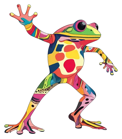 Colorful Frog Illustration