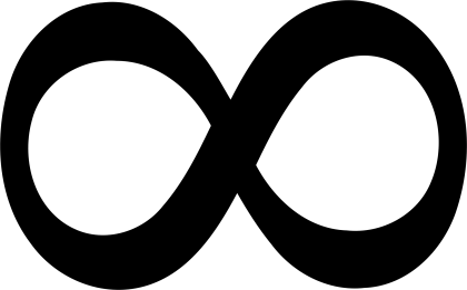 Black Infinity Symbol Icon