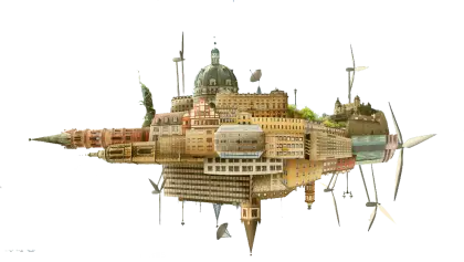 Surreal Floating City