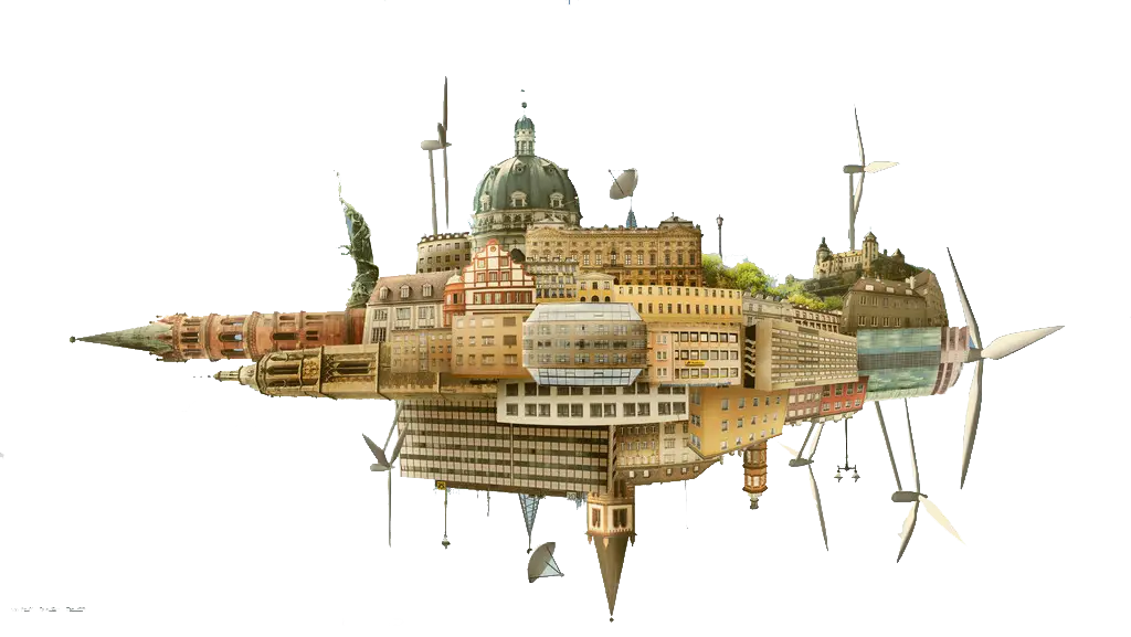 Surreal Floating City