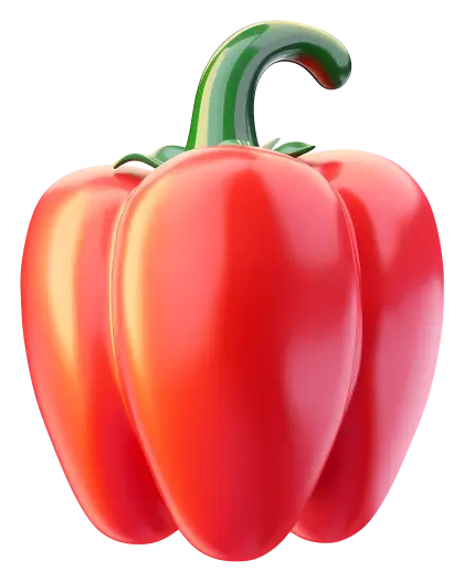 Realistic Illustration of Red Bell Pepper
