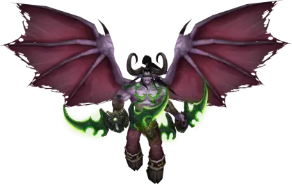 Demon-like Fantasy Character with Green Energy