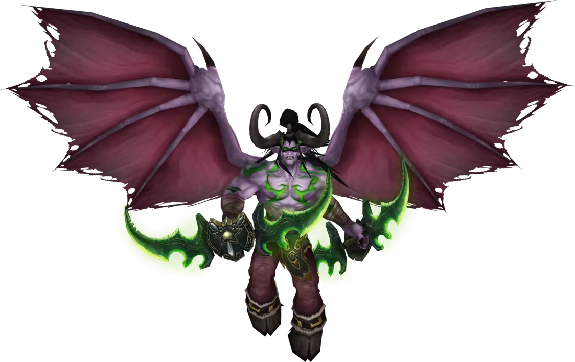 Demon-like Fantasy Character with Green Energy