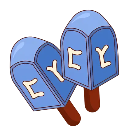 Blue Dreidels for Hanukkah