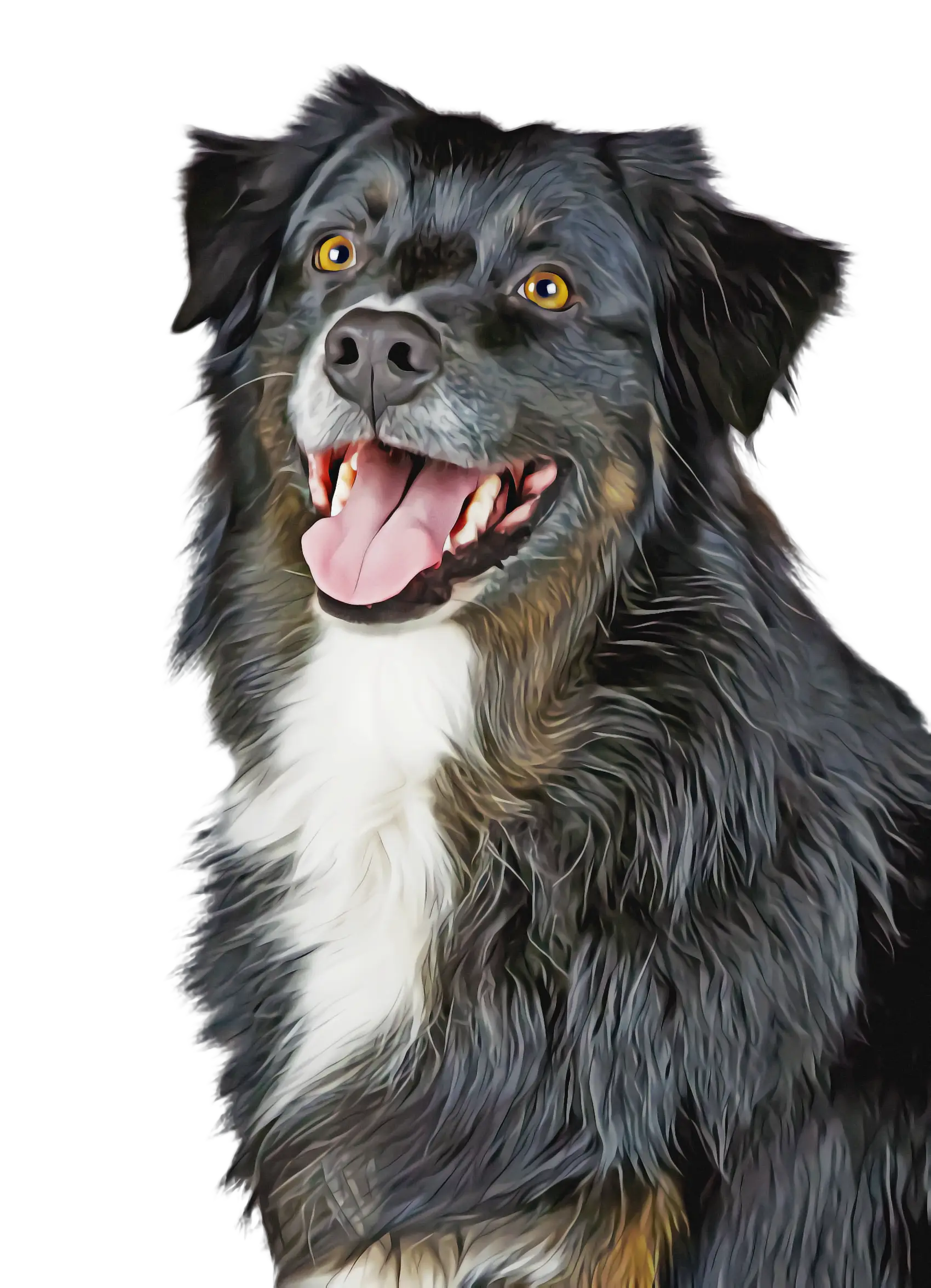 Happy Black Dog Portrait