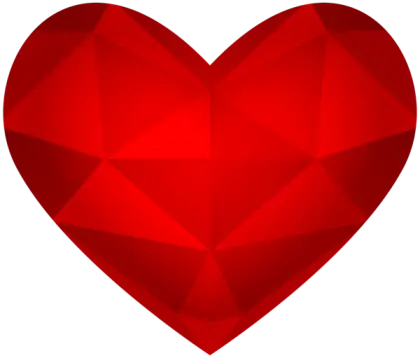 Geometric Red Heart Design