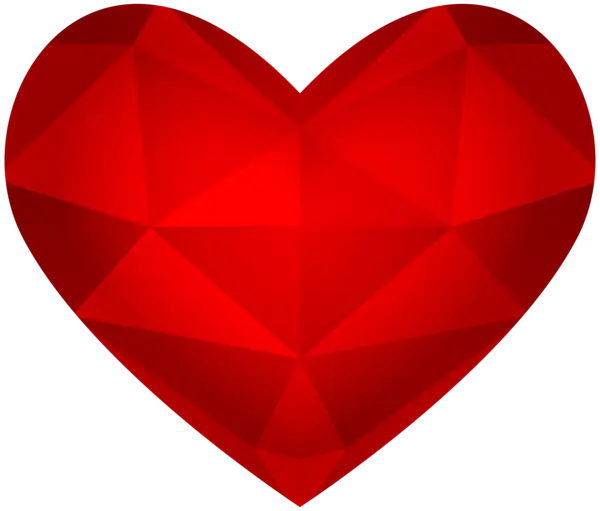 Geometric Red Heart Design