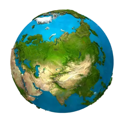 3D Globe Illustration of Earth