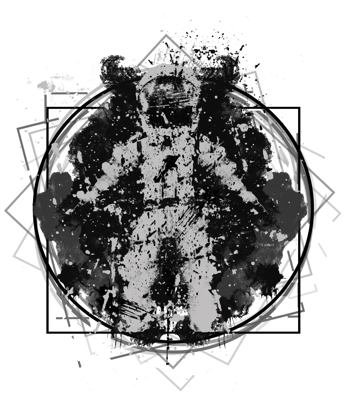 Abstract Inkblot Rorschach Test