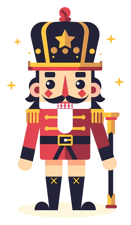 Starry Nutcracker with Golden Details