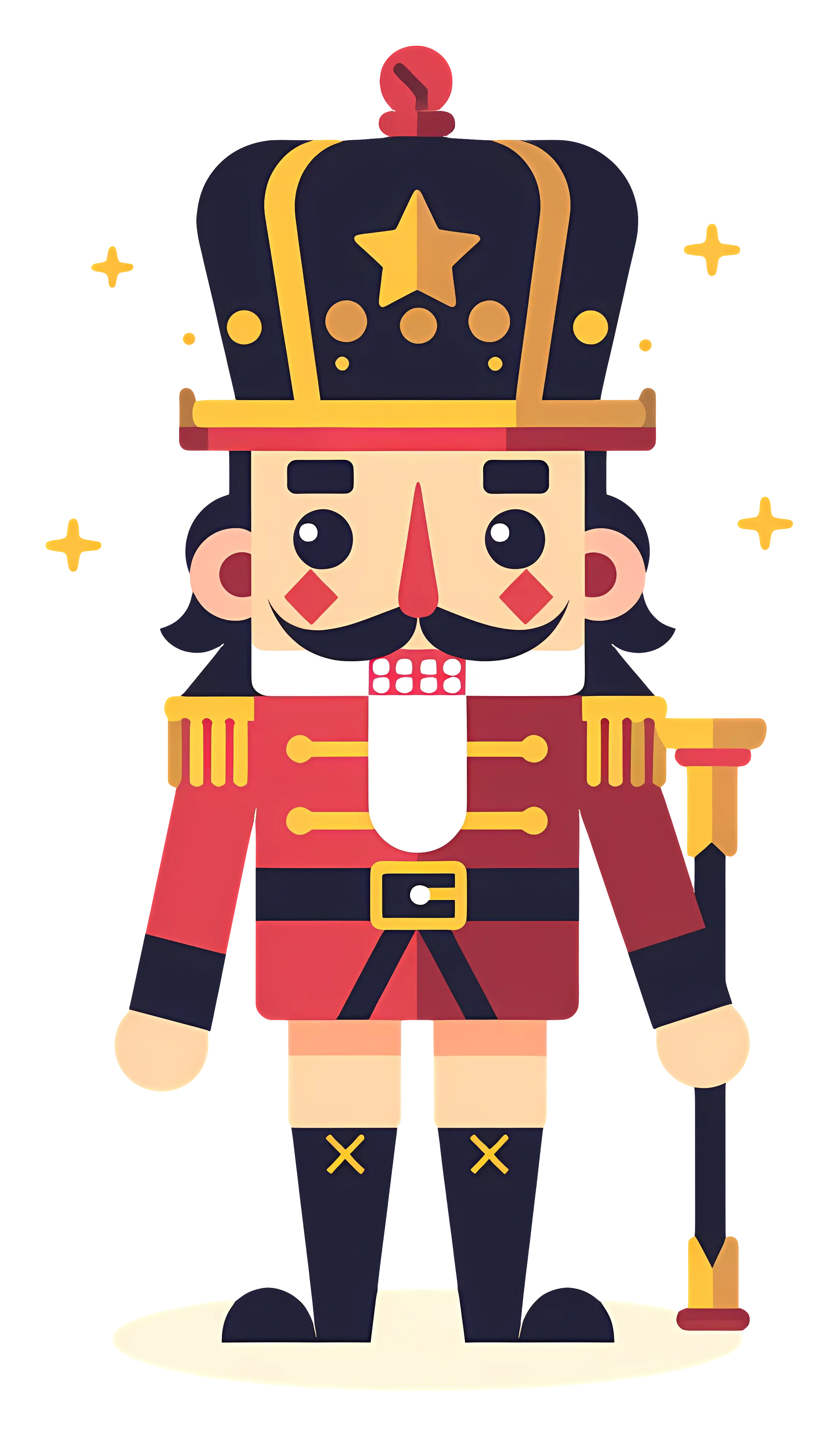 Starry Nutcracker with Golden Details