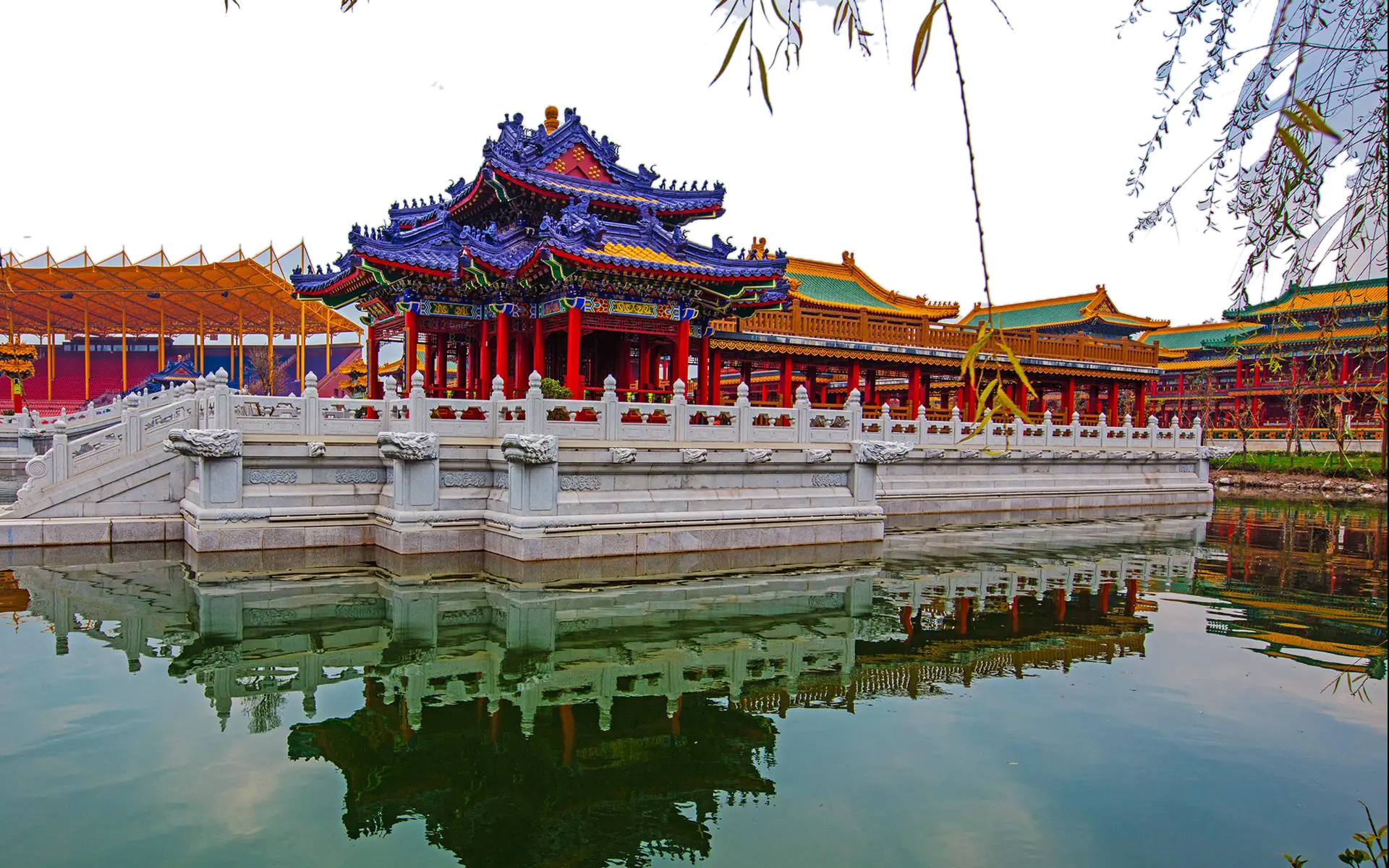 Traditional Temple by Water