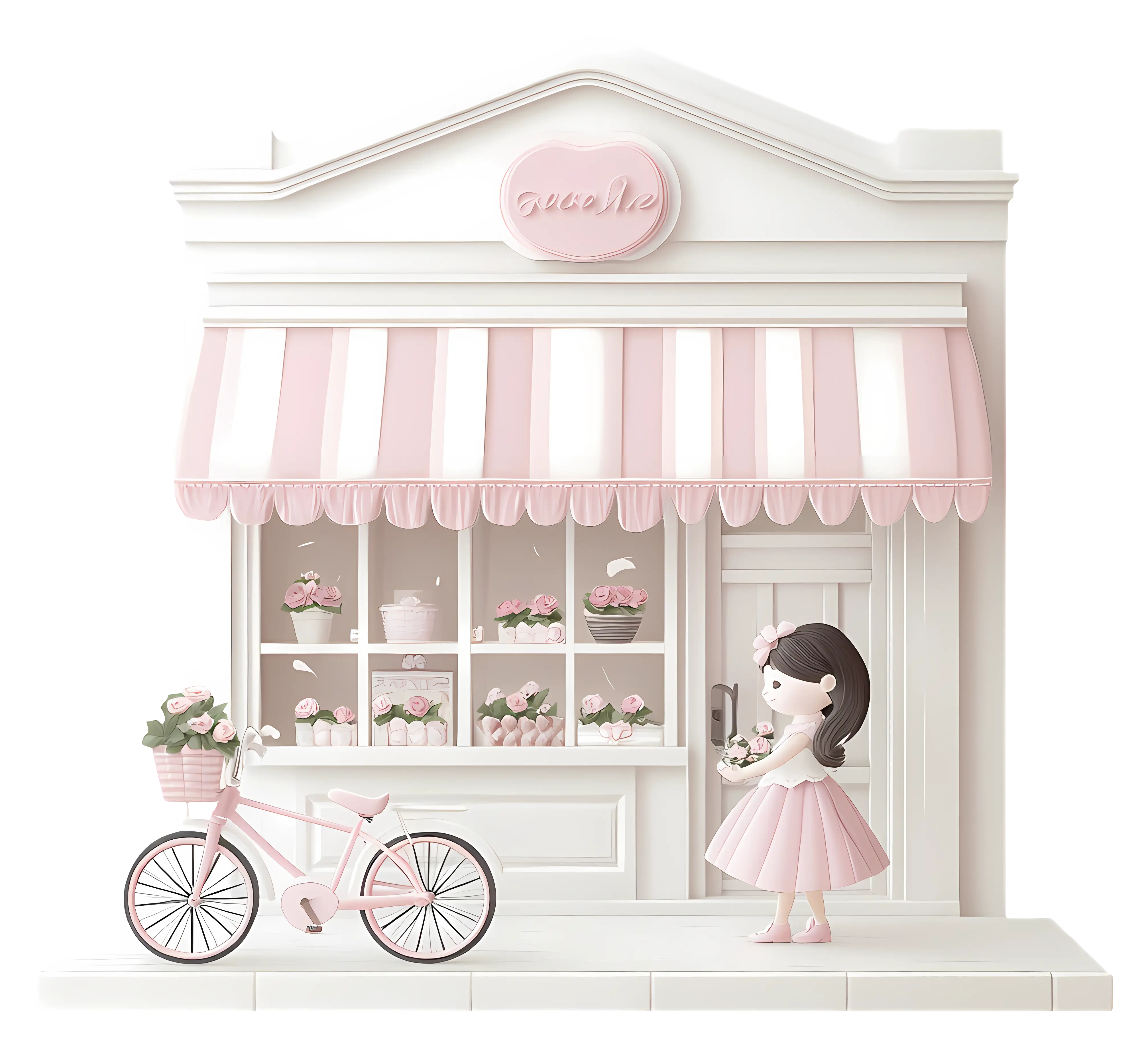 Cute Bakery with Bicycle