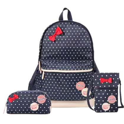 Polka Dot Backpack Set
