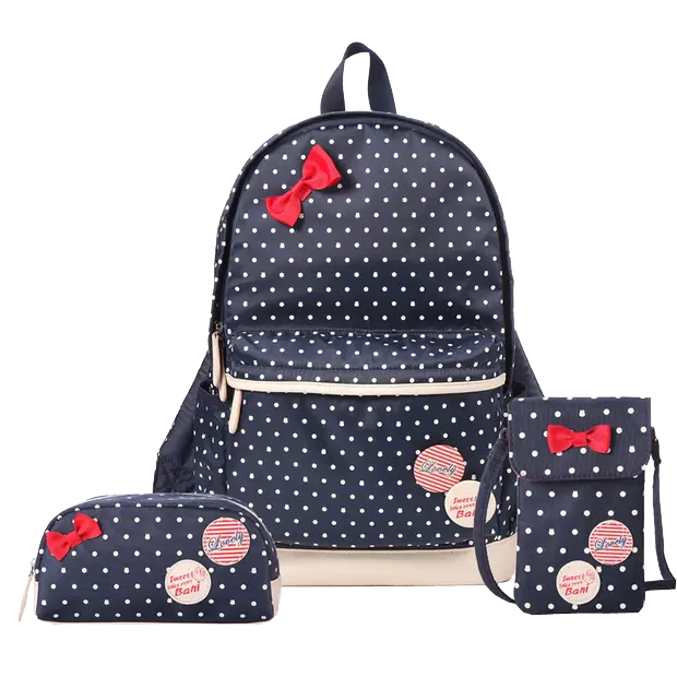 Polka Dot Backpack Set