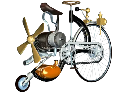 Steampunk Bicycle with Unique Design