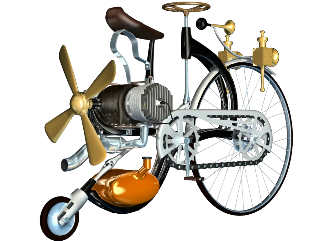 Steampunk Bicycle with Unique Design