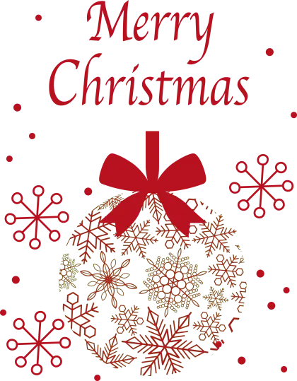Merry Christmas Ornament Ball Design