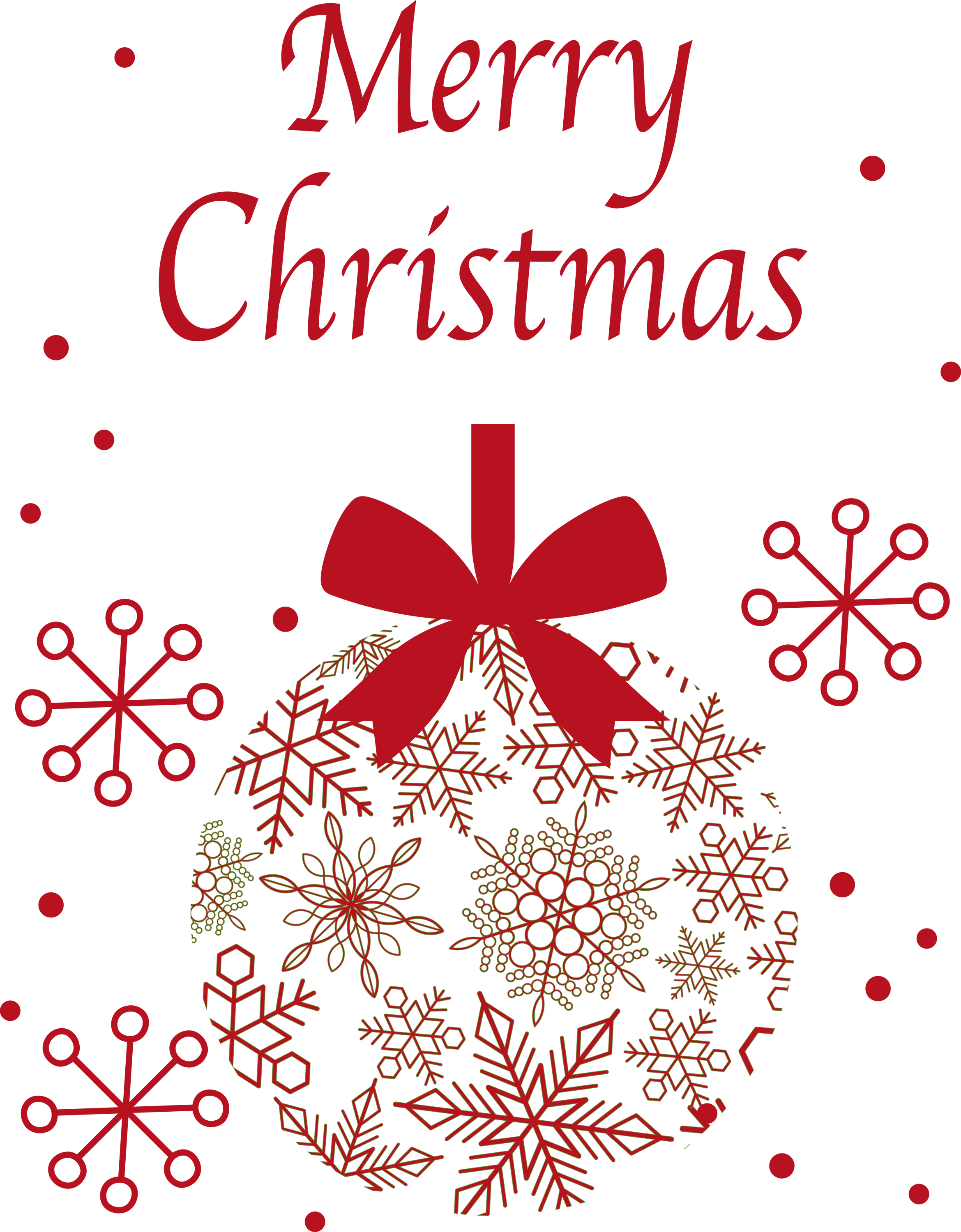 Merry Christmas Ornament Ball Design