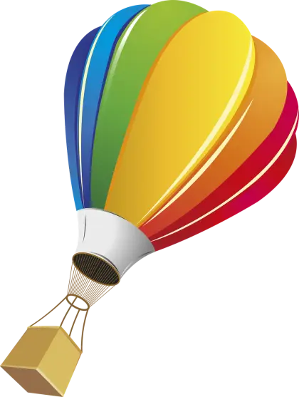 Colorful Hot Air Balloon Illustration