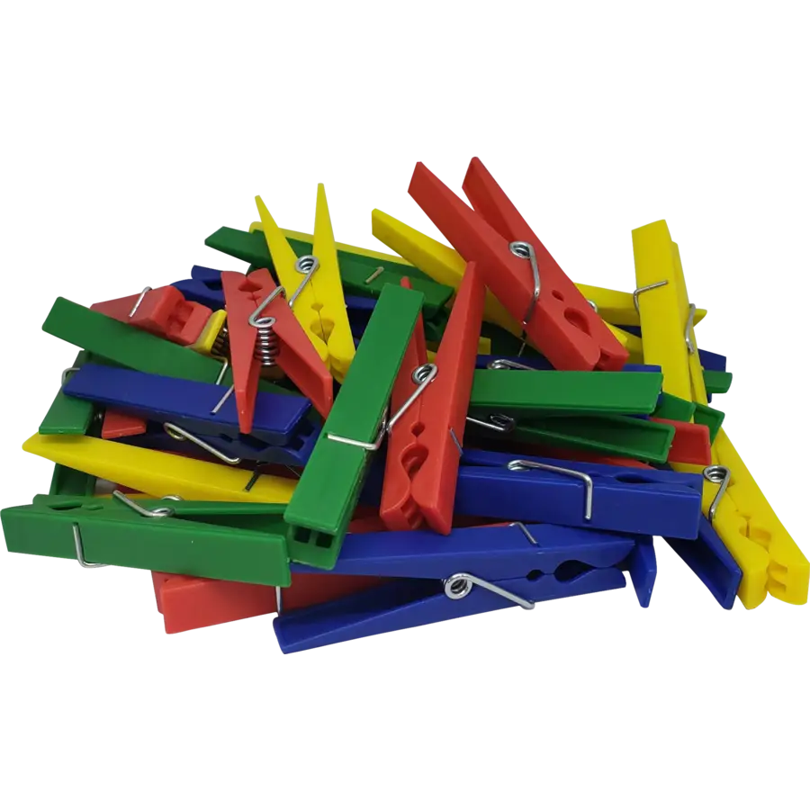 Colorful Plastic Clothespins for Laundry