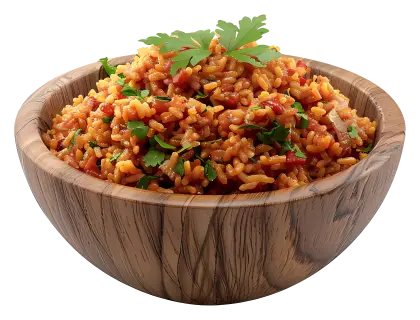 Delicious Bowl of Rice with Garnish