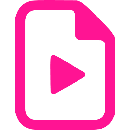 Pink Play Button File Icon