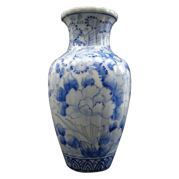 Traditional Blue and White Ceramic Vase