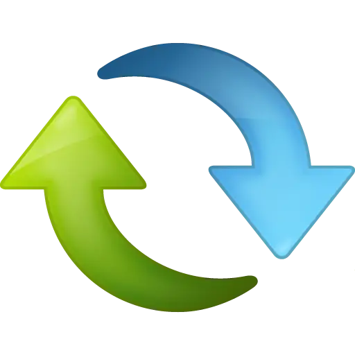 Green and Blue Circular Arrows