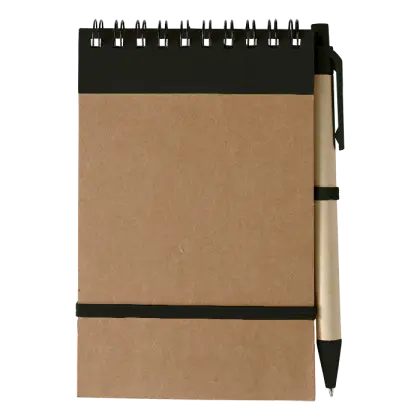 Brown Notebook with Pen