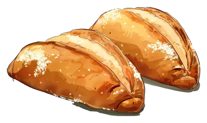 Stuffed Bread with Golden Crust