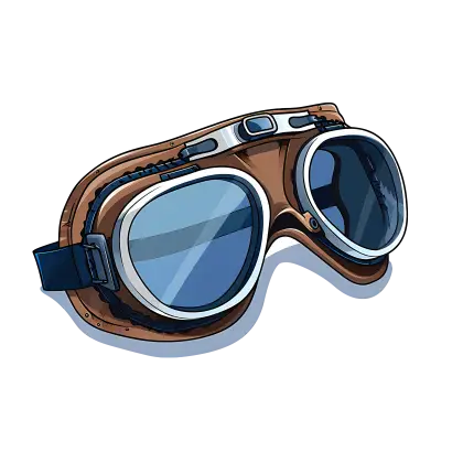 Aviator Goggles with a Stylish Retro Look