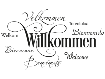Welcome Typography in Multiple Languages