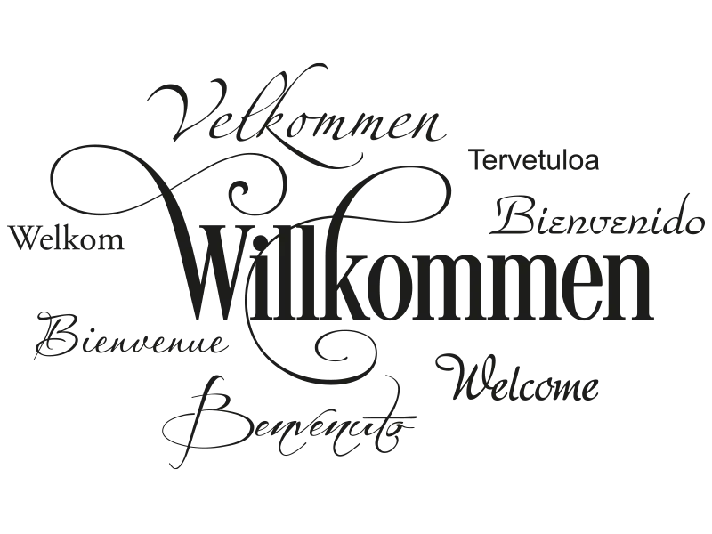 Welcome Typography in Multiple Languages