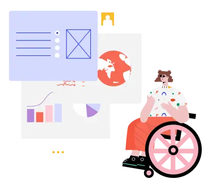 Person in Wheelchair Analyzing Data