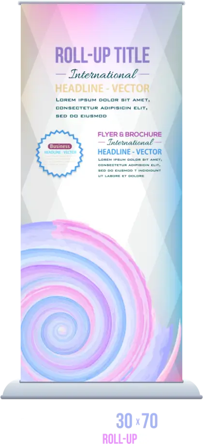 Colorful Roll-Up Banner Design