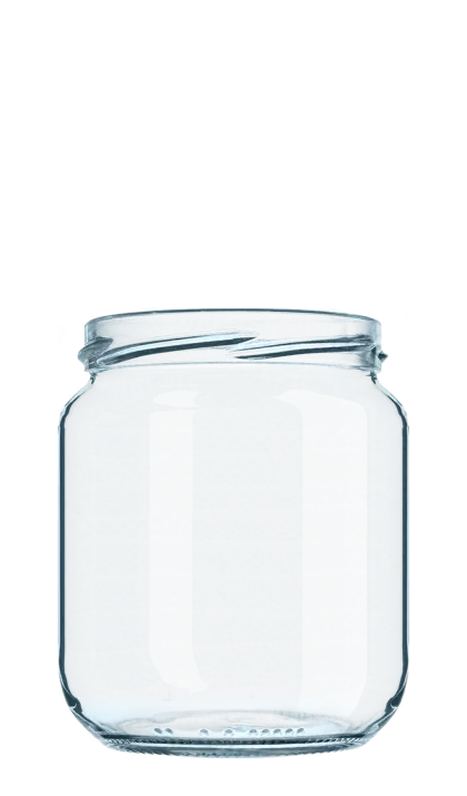 Transparent Empty Glass Jar