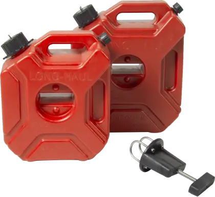 Red Fuel Cans with Spout