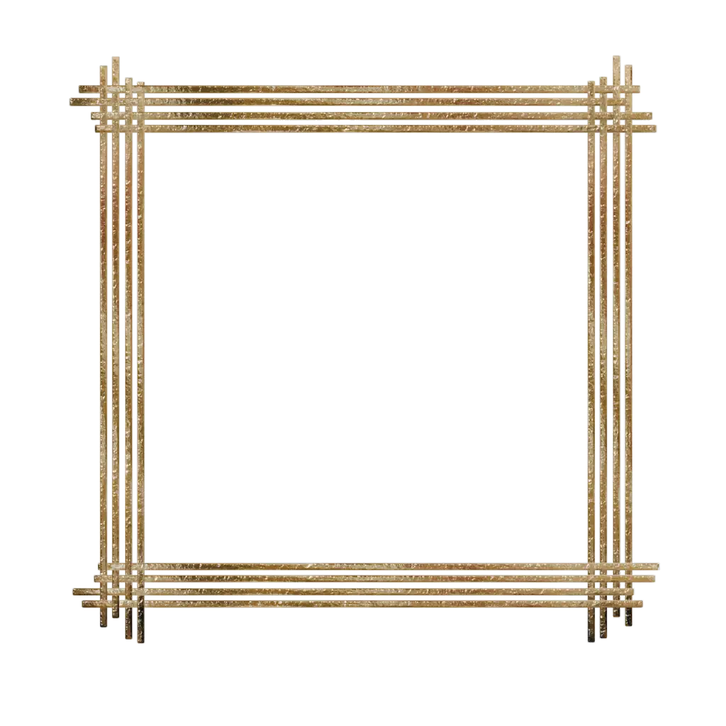 Golden Decorative Square Frame