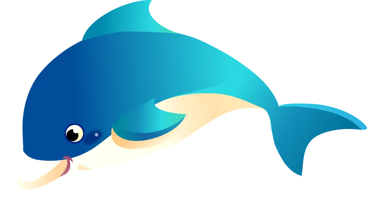 Cartoon Dolphin Illustration for Ocean Themes