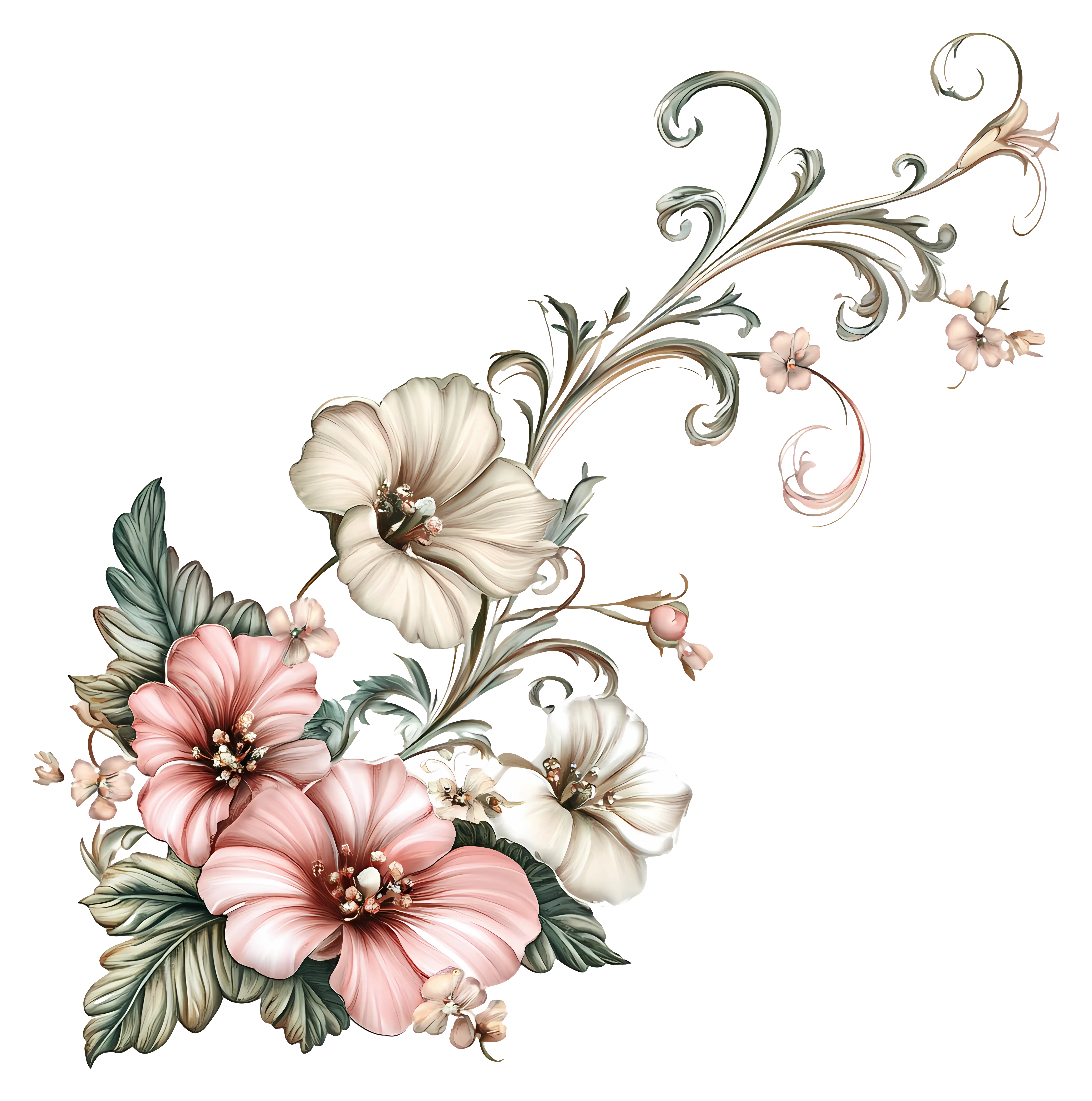 Elegant Floral Corner Design