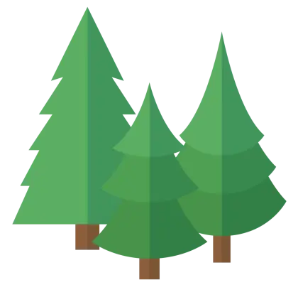 Green Pine Trees Graphic Illustration