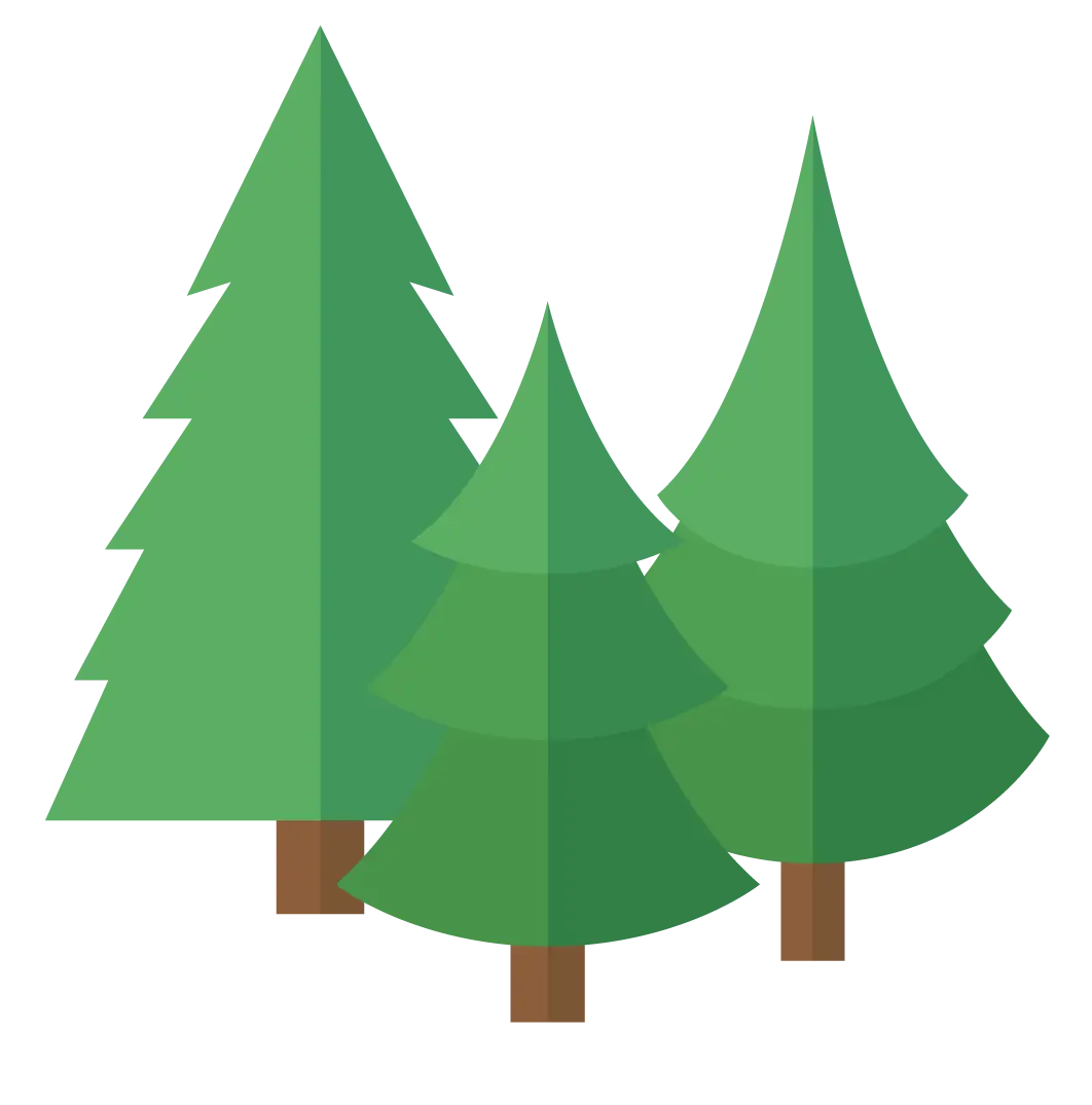 Green Pine Trees Graphic Illustration