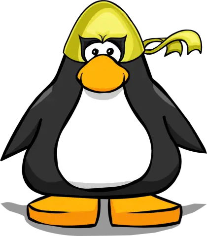 Cartoon Penguin with a Yellow Mask