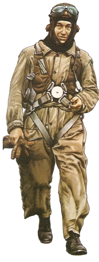 Vintage Pilot Artwork with Aviation Gear
