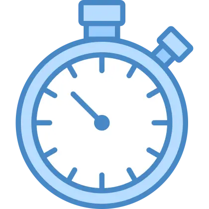 Blue Stopwatch Timer Icon