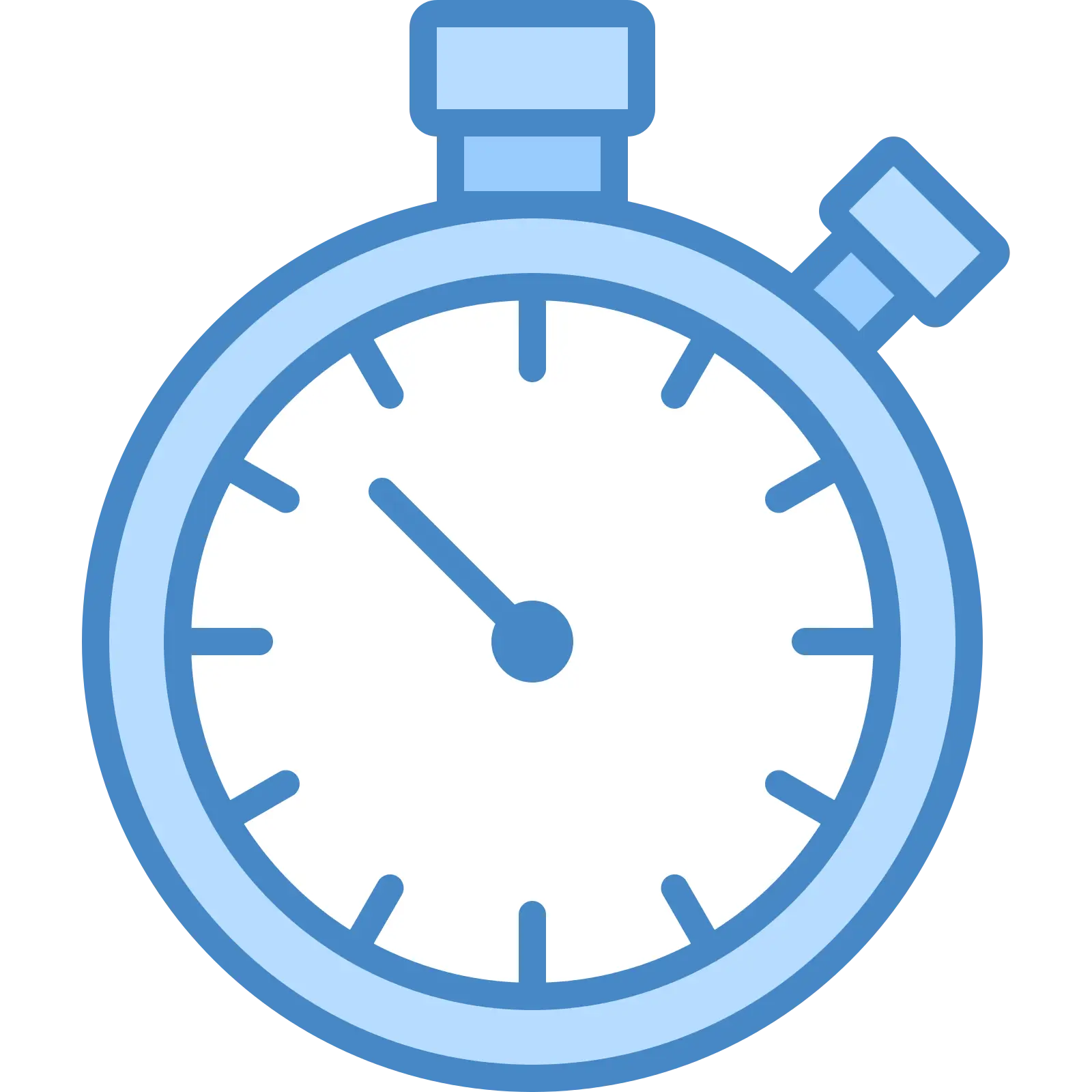 Blue Stopwatch Timer Icon