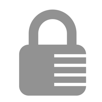 Gray Padlock Logo for Security Concept