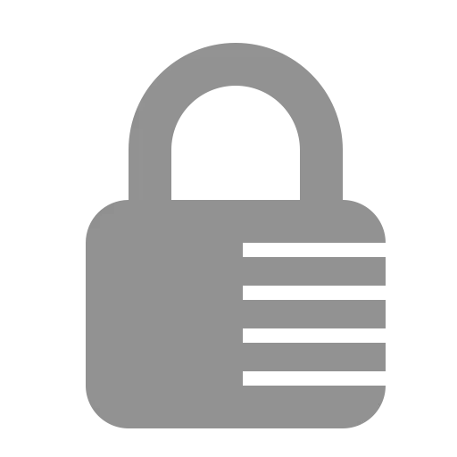Gray Padlock Logo for Security Concept