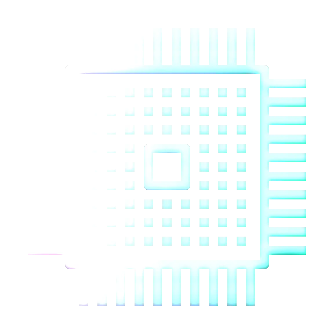 Microchip Icon in White